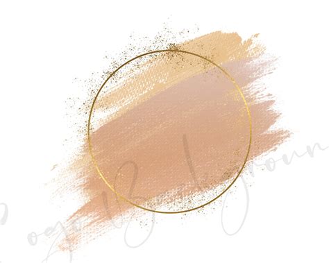 Logo Background Png Beige Brush Stroke Png Glitter Nude Etsy UK