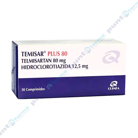 Temisar Plus 80 Mg Caja De 30 Comprimidos Punto Farma