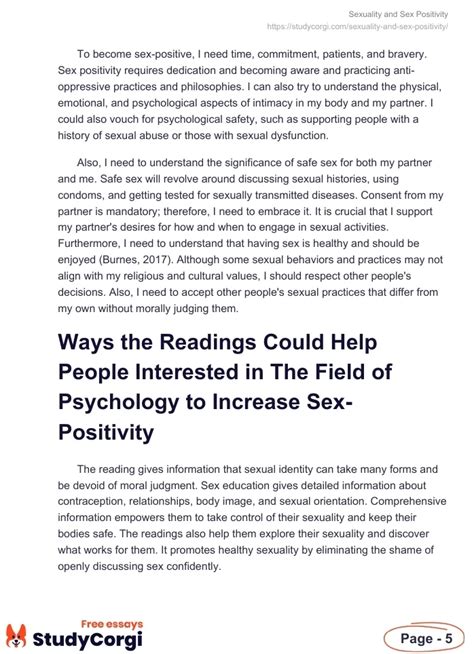 Sexuality And Sex Positivity Free Essay Example
