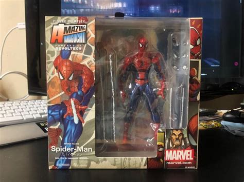 Marvel Amazing Yamaguchi Revoltech No Spider Man Reissue In Hand