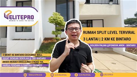 RUMAH SPLIT LEVEL TERVIRAL HANYA 2 KM KE BINTARO GOLDEN PALMA At