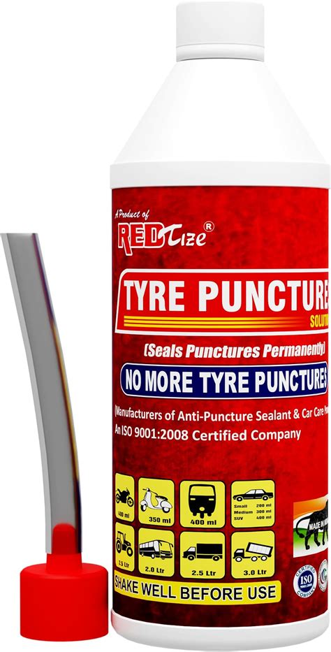 Redtize Tubeless Tyre Sealant Anti Puncture Liquid For Bike Car