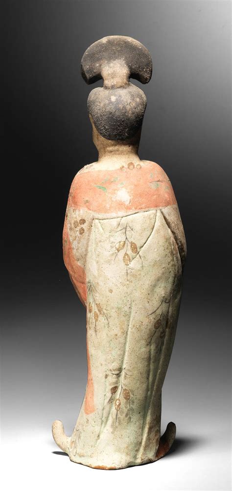 Bonhams A Painted Pottery Figure Of A Court Lady Tang Dynasty