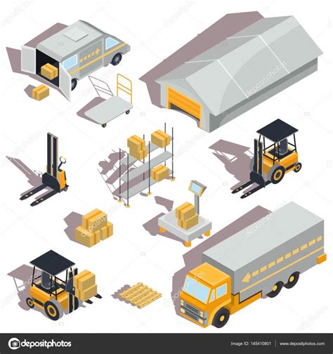 Conjunto De Iconos Logísticos Vectoriales E Isométricos De Entrega