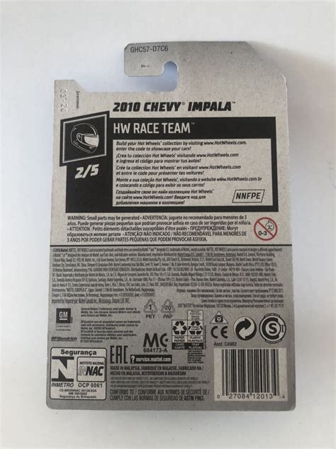Hot Wheels Chevy Impala Hw Race Team Ghc No Blister Paladino Leil Es