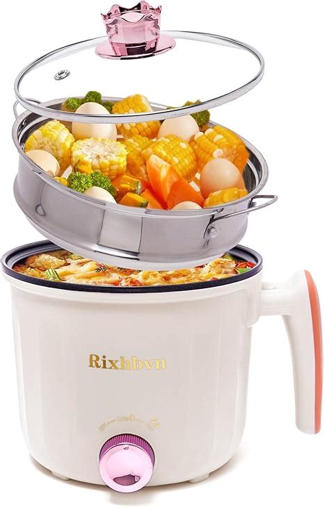 Amazon Rixhbvn Hot Pot Electric With Steamer Rapid Noodles Cooker Non Stick Electric Pot