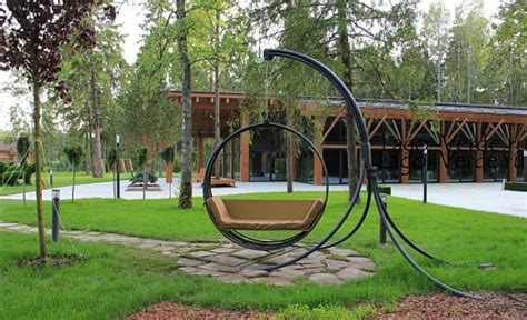 Садовые качели с опорой "Rings"