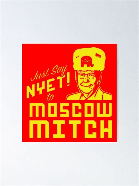 Just Say Nyet To Moscow Mitch Russian Asset Poster By Poland Ball