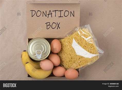 Donation Box Food Set Image And Photo Free Trial Bigstock