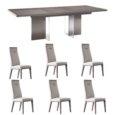 Montella High Gloss Cm Extending Dining Table High Back Faux