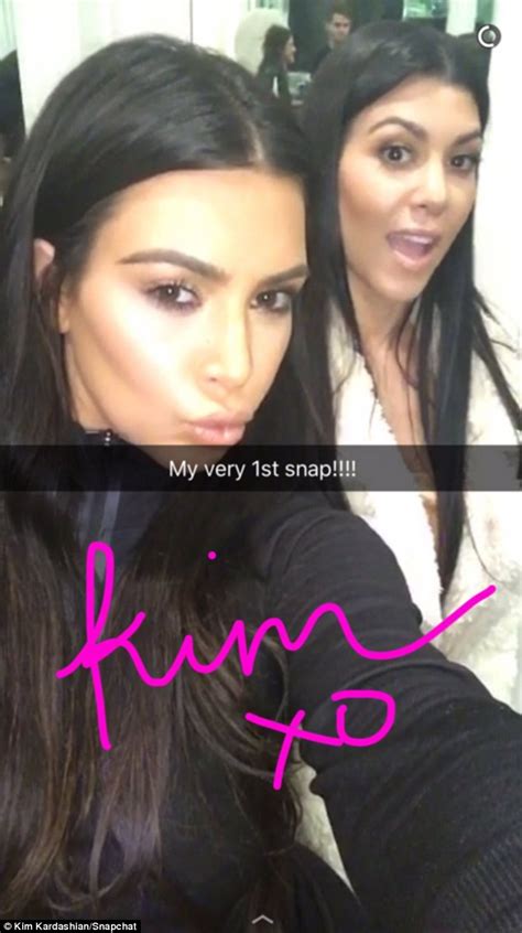 Kim Kardashian Is Joined By Sister Kourtney In First Snapchat Post