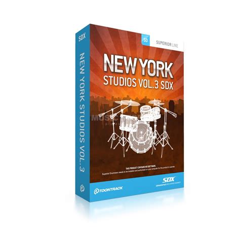 Toontrack SDX New York Studios Vol 3 Superior Drummer 2 0 Sounds