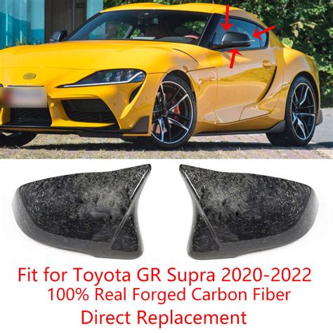 For Toyota Gr Supra Forged Carbon Fiber Ox Horn Rear View