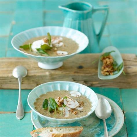 Champignon Suppe Mit Ziegenk Se Und Salbei Rezept Living At Home