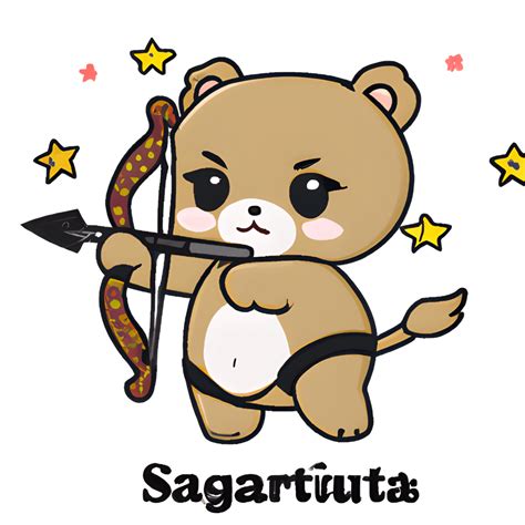 Sagittarius Bear Kawaii Chibi Graphic Creative Fabrica