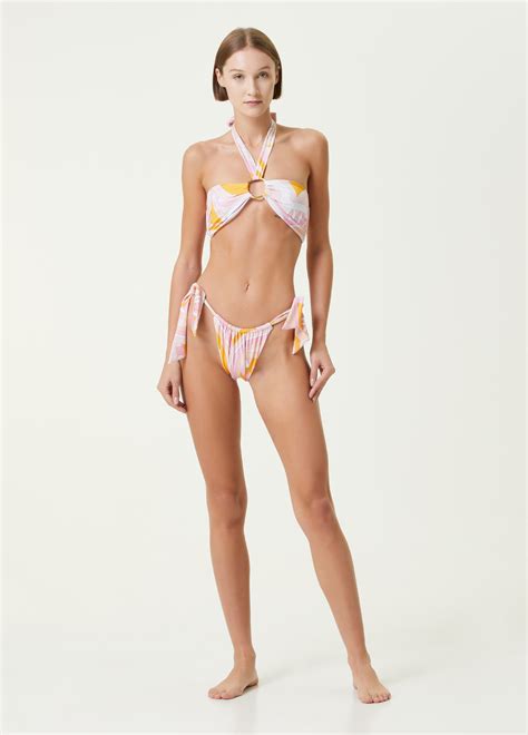Cincin Pembe Desenli Toka Detayl Bikini Alt
