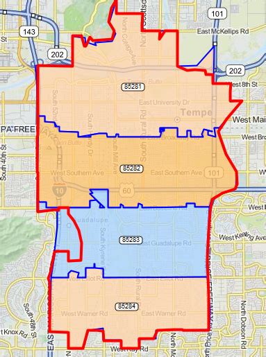 Mesa Az Zip Code Map Maps For You