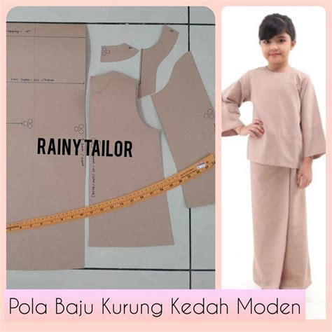 Kertas Pola Baju Kurung Kedah Moden Budak Shopee Malaysia