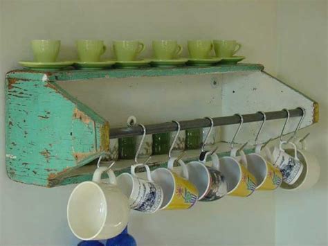 Graphic Diy Mug Storage To Beautify Your Kitchen