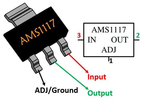 AMS1117 Pinout | Electronic circuit projects, Electronics circuit ...