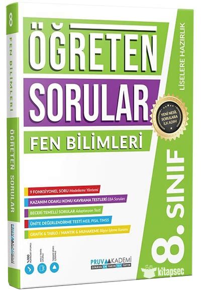 8 Sınıf Fen Bilimleri Öğreten Soru Bankası Pruva Akademi 9786057719539