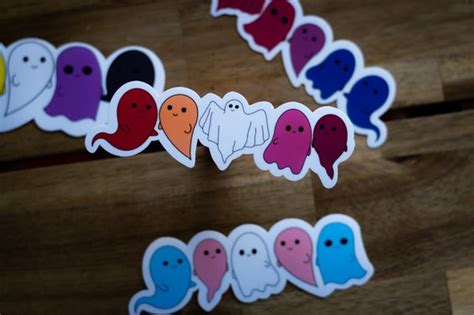Subtle Lesbian Ghost Sticker Spooky Season Pride Flag LGBT Etsy