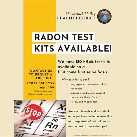 Free Radon Kits Available Naugatuck Valley Health District