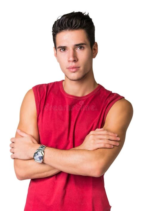 Serious Young Man Looking At Camera Isolated In Stock Photo Image Of