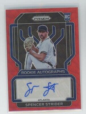 Spencer Strider 2022 Prizm Rookie Autograph Red Wave 75 Atlanta Braves