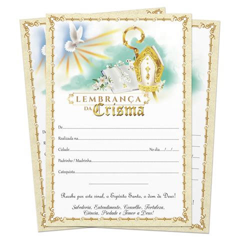 Lembrança De Crisma Para Imprimir - LB-082 - Lembrança de Crisma - Editora Bella Arte