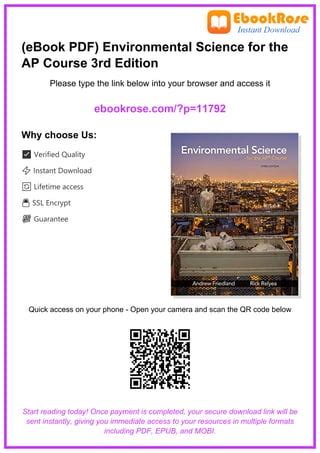 Environmental Science For The Ap Course Third Edition Free