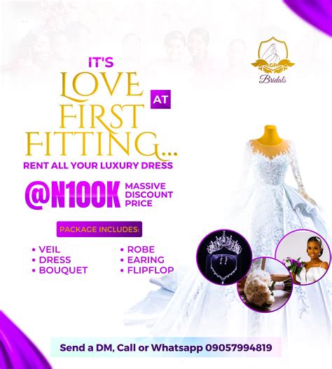 social media flyer  bridal dress rental