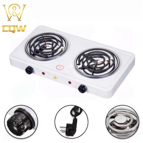 Cqw No W Electric Double Burner Hot Plate Heating Cooking Stove Portable Dorm Shopee