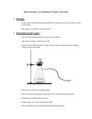 Lab Flow Determination Of Solubility Product Constant Docx