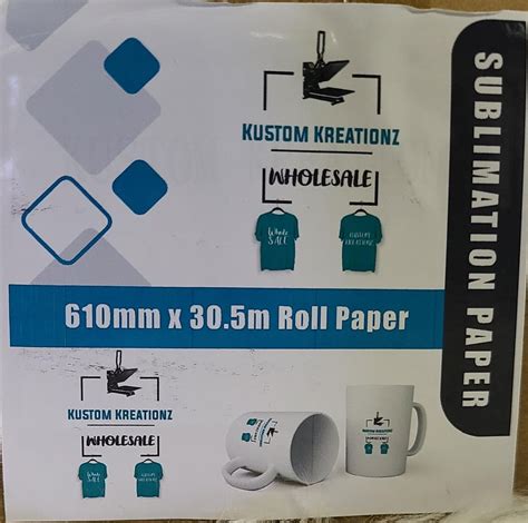 Kustom Kreationz Sublimation Paper100 Sheets Easy to Transfer ...