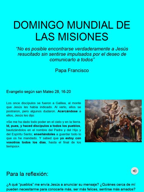 Domingo Mundial De Las Misiones Pdf