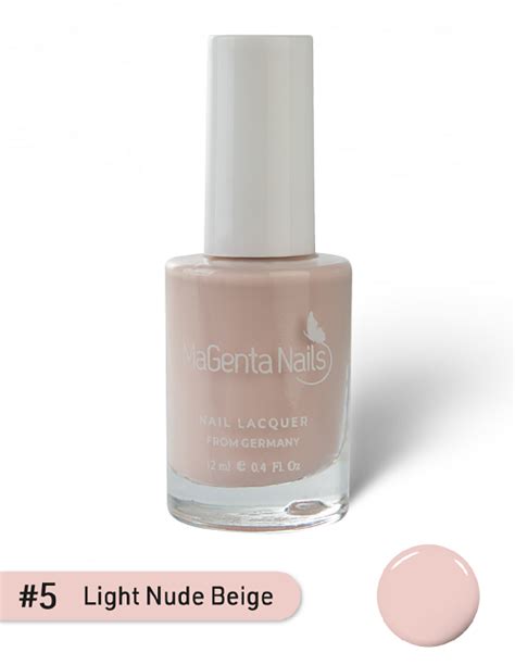 Nail Polish 5 Light Nude Beige MaGenta Nails