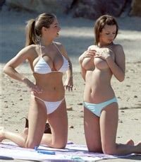 Lucy Pinder And Sophie Howard Nude Beach Candids