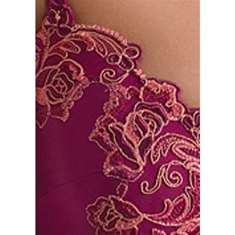 AMBRA Lingerie BHs Silk Fuchsia Push Up BH Rood Italian Design Fashion Beauty