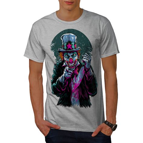 Wellcoda Clow Evil Scary Horror Mens T Shirt Graphic Design Printed Tee Ebay