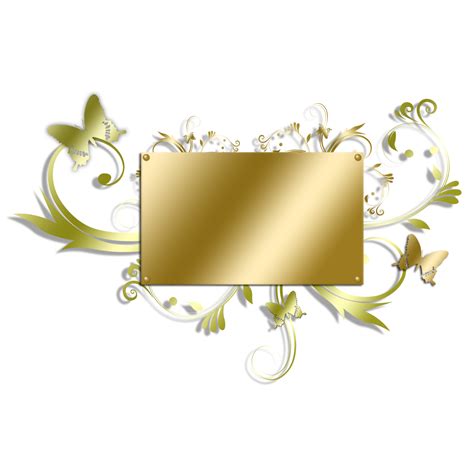 Picture Frame Flower Gold Golden Free Download Png Hd Transparent Hq