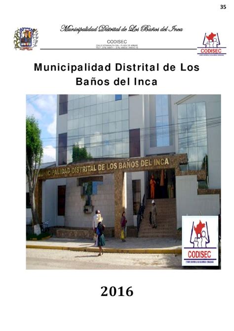 Pdf Municipalidad Distrital De Los Ba Os Del Inca Local De