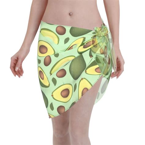 Adobk Avocado With Seeds Swimsuit Coverups For Women Beach Bikini Short