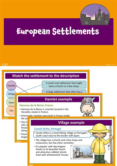 Types Of Settlement Descriptions Years 3 4 Cgp Plus