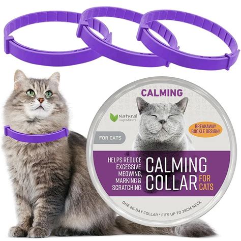 Collar Calmante Seguro Y Efectivo Para Gatos Y Perros Ajustable Reducci