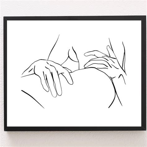 Female Nude Minimalist Couple Etsy
