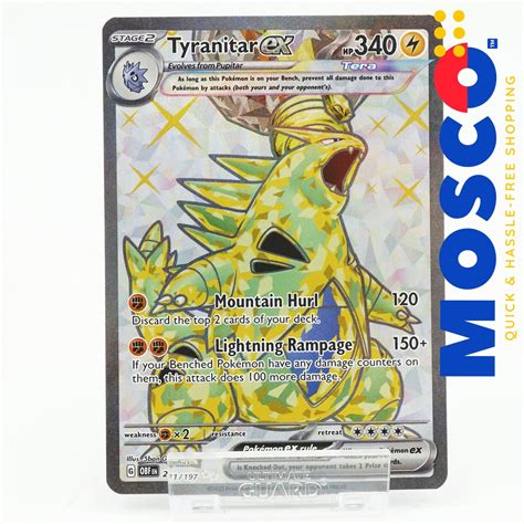 Tyranitar Ex Full Art Secret Rare Obsidian Flames Pokemon