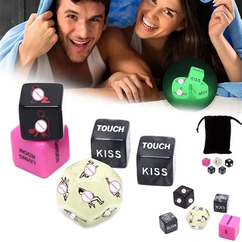 6pcs Luminous Sex Dice Toys Adult Games Couple Flirting Cubes Ual Erotic Game Accessories