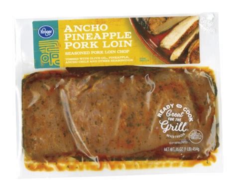 Kroger® Ancho Pineapple Seasoned Pork Loin Chop 16 Oz Kroger