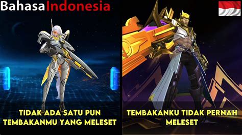 Percakapan Khusus Skin Roger Prime Mobile Legend Bahasa Indonesia